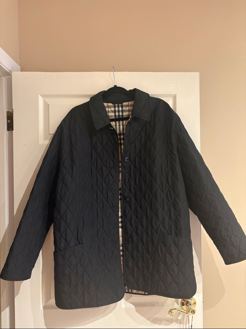 Burberry Black Quilted Lightweight Shirt Jacket